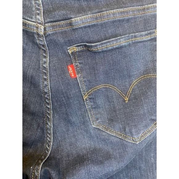 Levis 711 Skinny Womens Denim Jeans Size 16 W Dark Wash Cotton Stretch Pockets - Picture 4 of 6